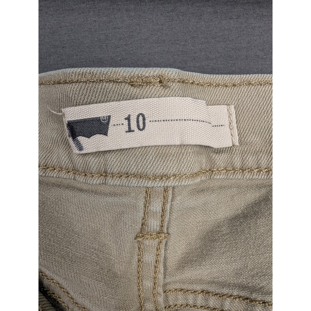 Levis Khaki Tan Capri Jeans Womens Size 10 W30 Stretch Denim - Picture 6 of 8